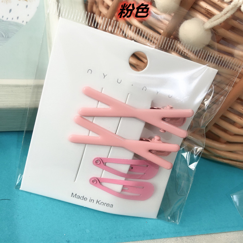 Set Coreano de Broches BB Cruzados - Pinzas en Forma de Lágrima con Esmalte HyunA