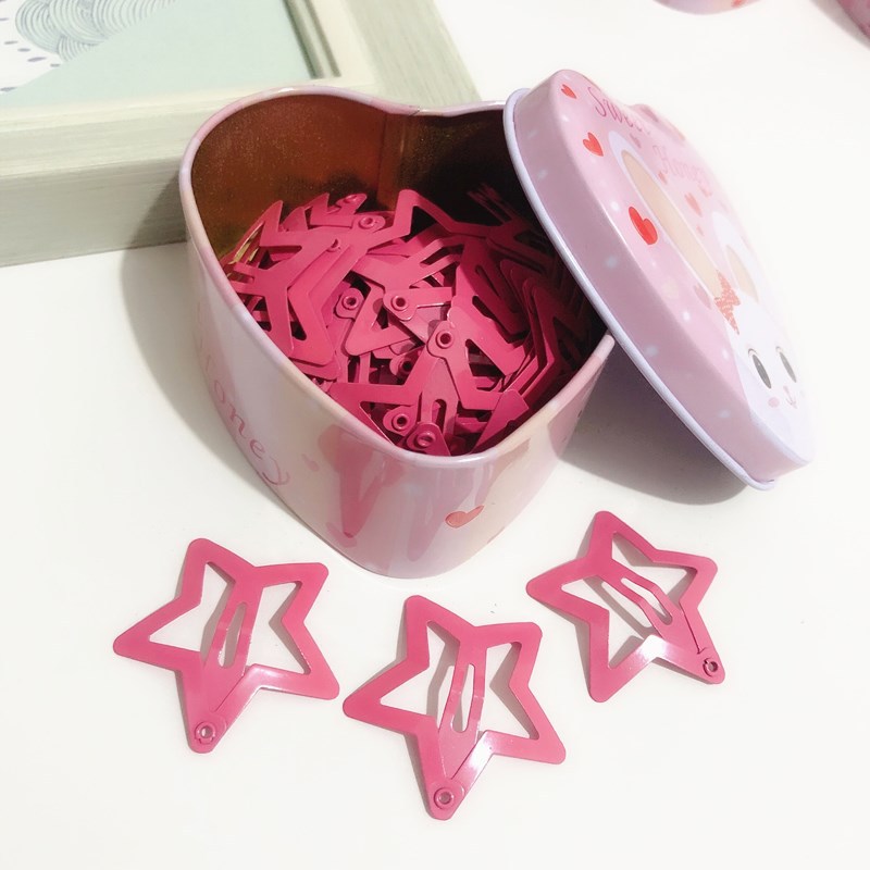 Set de 50 Broches BB Estrellados para Niños - Adorables Accesorios para Cabello Infantil de 3CM con Esmalte Seguro