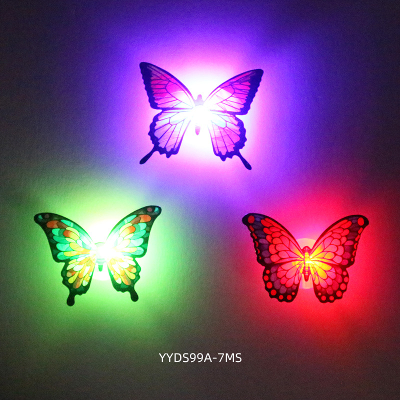 Mariposas Brillantes para Decoración de Pasteles - Base con Luz LED y Adhesivo - Para Fiestas, Cortinas y Mesas - Set para Mayoristas y Reposteros