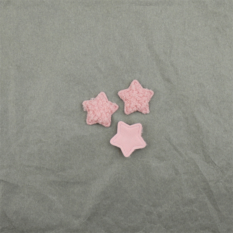 Estrellas de Felpa Tipo Teddy de 3cm - Componentes para Fabricación de Accesorios de Pelo y Manualidades - Proveedor Mayorista