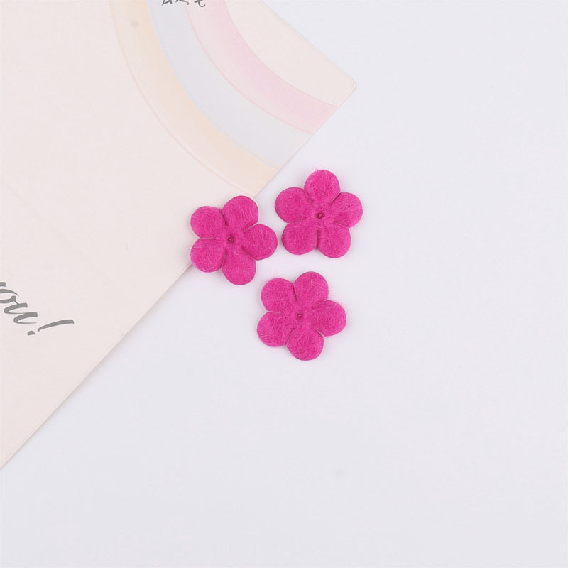 Flores de Fieltro de 2cm - Componentes para Fabricación de Accesorios de Pelo, Ropa, Juguetes y Manualidades - Proveedor Mayorista