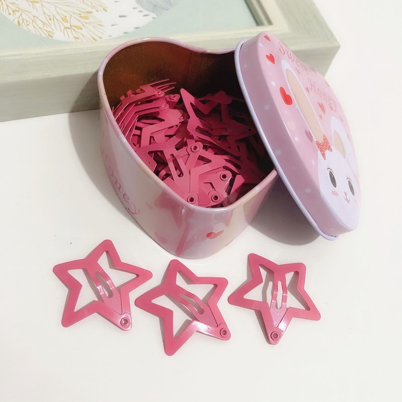 Set de 50 Broches BB Estrellados para Niños - Adorables Accesorios para Cabello Infantil de 3CM con Esmalte Seguro