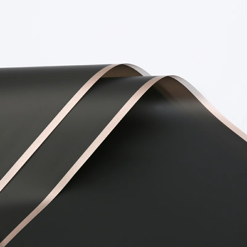 Film Translúcido para Envolver Flores con Borde Dorado - Papel Impermeable de Alta Gama para Bouquets - Fabricante para Venta al por Mayor (Mín. 50 Unidades)