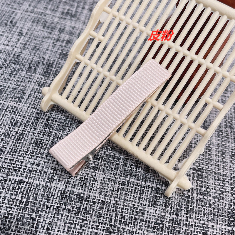 Pinzas de Pato con Moño para Niñas - Mayorista de Accesorios para el Cabello (Tira de Tela Completa, Doble Horquilla)