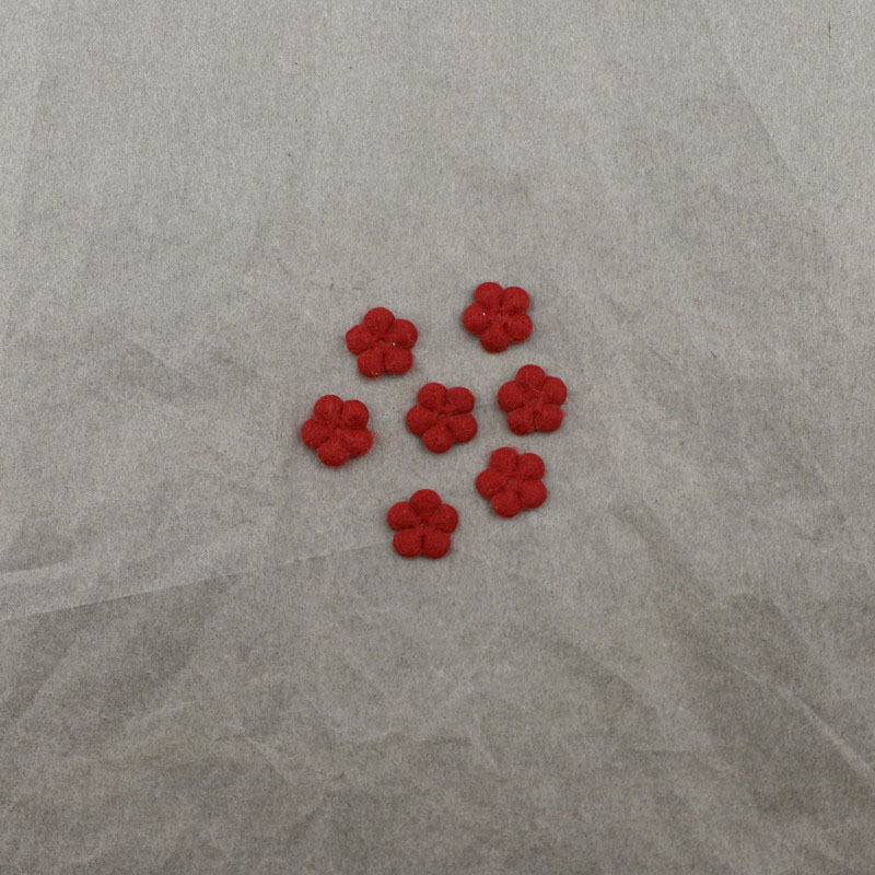 Flores Mini de Fieltro de 1cm - Componentes de Precisión para Fabricación de Accesorios de Pelo, Ropa, Calzado y Manualidades - Proveedor Mayorista