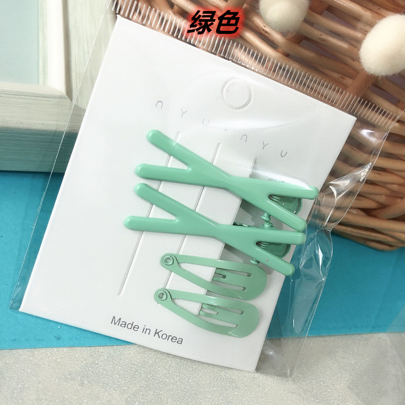 Set Coreano de Broches BB Cruzados - Pinzas en Forma de Lágrima con Esmalte HyunA