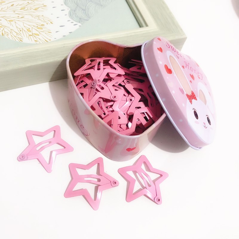 Set de 50 Broches BB Estrellados para Niños - Adorables Accesorios para Cabello Infantil de 3CM con Esmalte Seguro