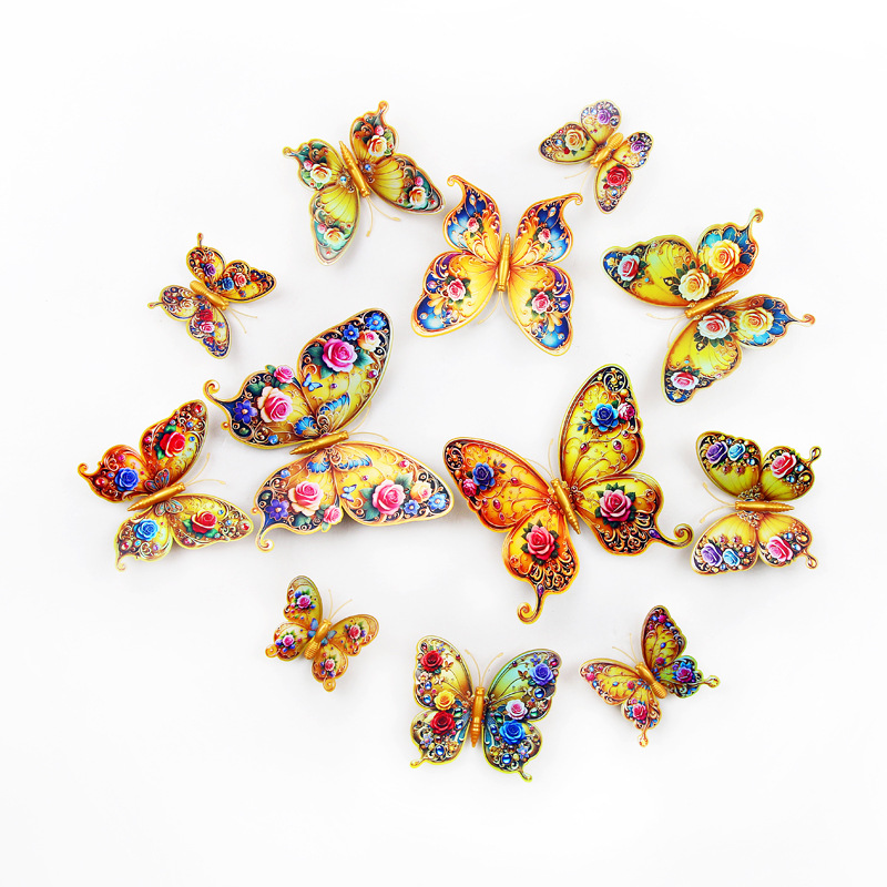Lote de 12 Mariposas 3D de Doble Capa para Pared Infantil - Diseño Realista y Divertido - Decoración Creativa y Segura para Habitación de Niños - Venta por Lotes para Mayoristas