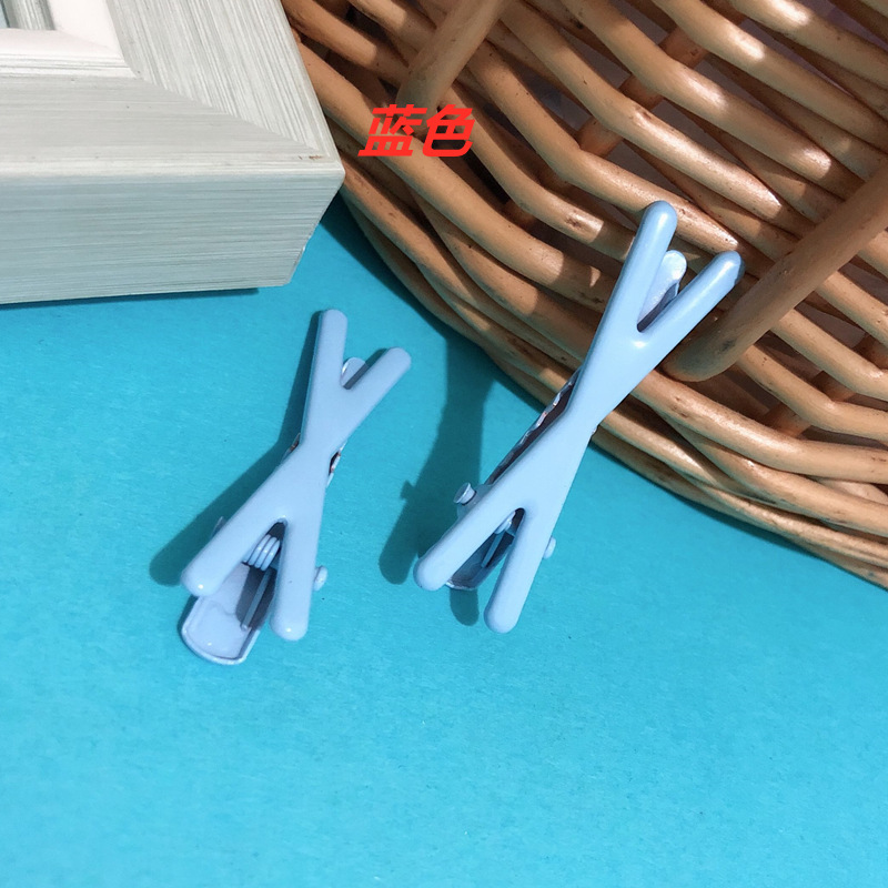 Set de Pinzas Cruzadas Coreanas en Colores Primavera - Accesorios para Cabello con Esmalte de Moda