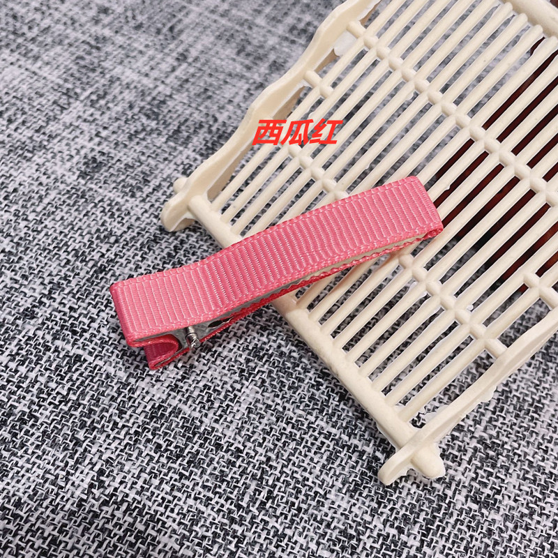 Pinzas de Pato con Moño para Niñas - Mayorista de Accesorios para el Cabello (Tira de Tela Completa, Doble Horquilla)