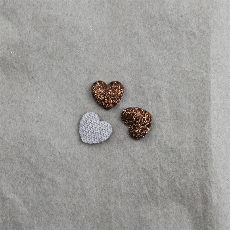 Corazones Mini Brillantes de 1cm con Purpurina - Componentes para Fabricación de Accesorios de Pelo, Calcetines, Juguetes de Peluche y Manualidades - Proveedor Mayorista