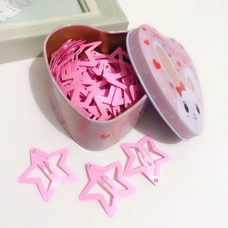 Set de 50 Broches BB Estrellados para Niños - Adorables Accesorios para Cabello Infantil de 3CM con Esmalte Seguro