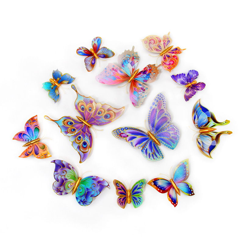 Mariposas Magnéticas de PVC de Alta Definición - Diseño 3D de una Capa con Imán - Reutilizables para Decoración de Pared y Puertas de Nevera - Venta por Lotes para Mayoristas