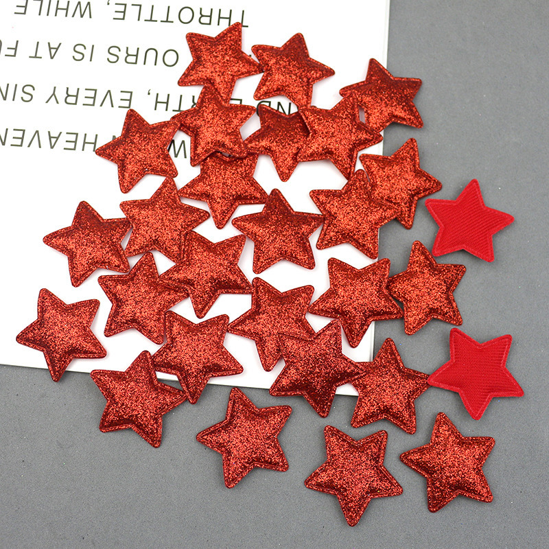 Estrellas de Oropel de 3.6cm con Purpurina - Componentes para Fabricación de Accesorios de Pelo, Ropa y Manualidades - Proveedor Mayorista