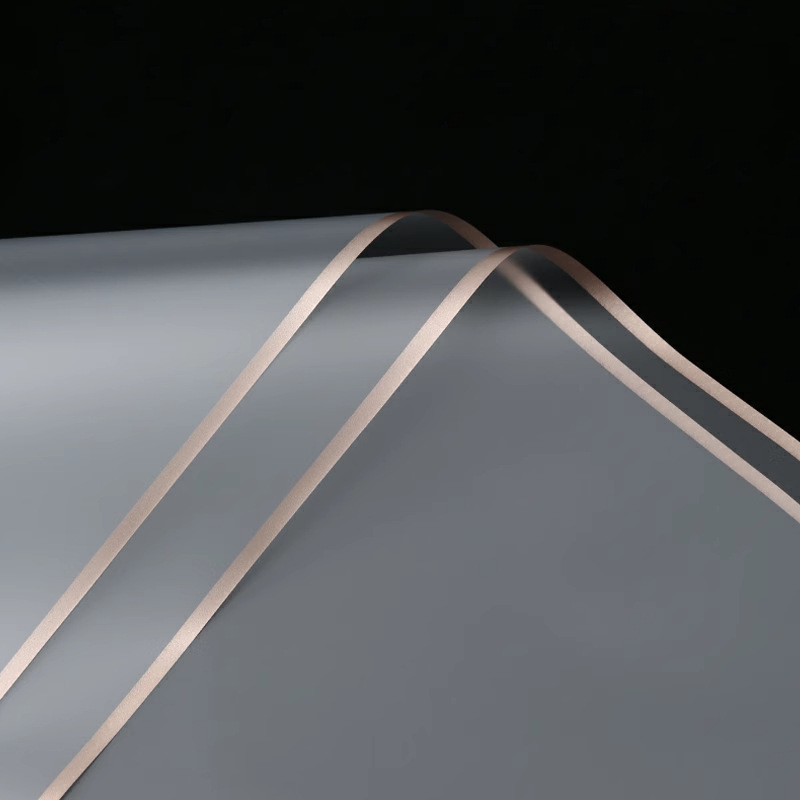 Film Translúcido para Envolver Flores con Borde Dorado - Papel Impermeable de Alta Gama para Bouquets - Fabricante para Venta al por Mayor (Mín. 50 Unidades)