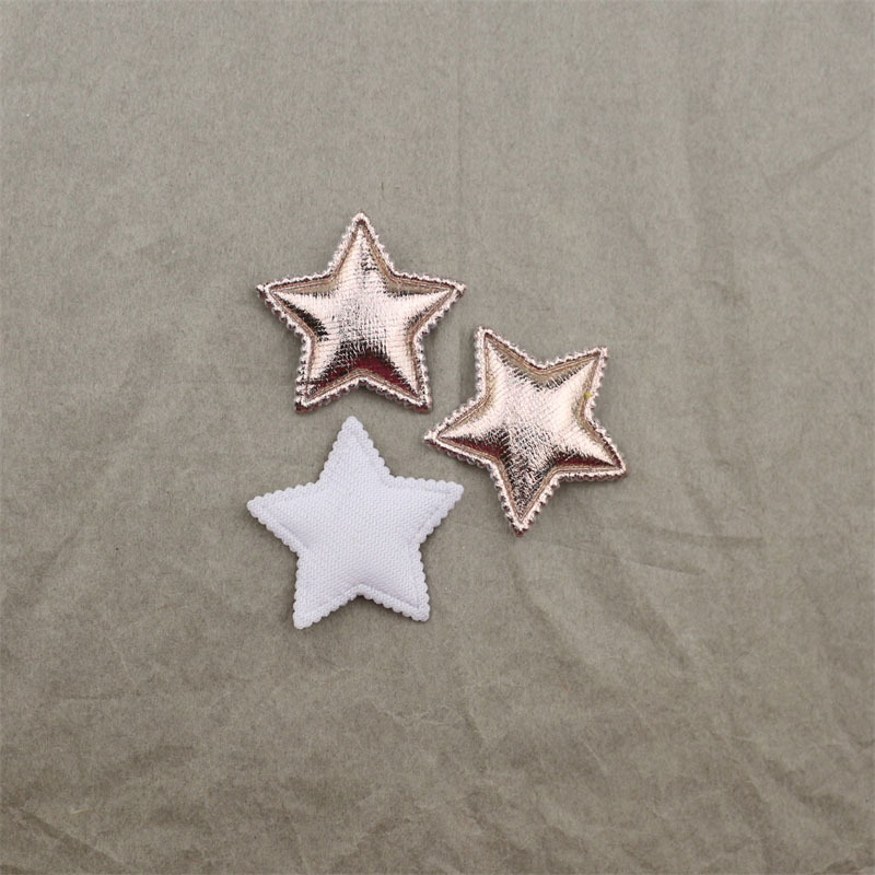 Estrellas de Tela Dorada de 3.1cm - Componentes para Fabricación de Accesorios de Pelo, Ropa, Calzado y Muñecas - Proveedor Mayorista