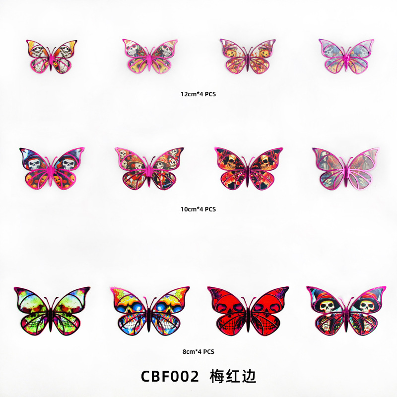 Lote de 12 Mariposas Navideñas Caladas para Exportación - Diseño Festivo en Rojo, Verde y Dorado - Decoración para Pared, Árbol y Fiestas - Ideal para Mayoristas de Temporada