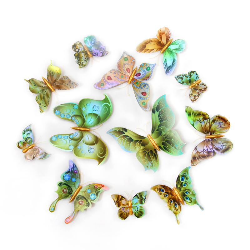 Mariposas Magnéticas de PVC de Alta Definición - Diseño 3D de una Capa con Imán - Reutilizables para Decoración de Pared y Puertas de Nevera - Venta por Lotes para Mayoristas