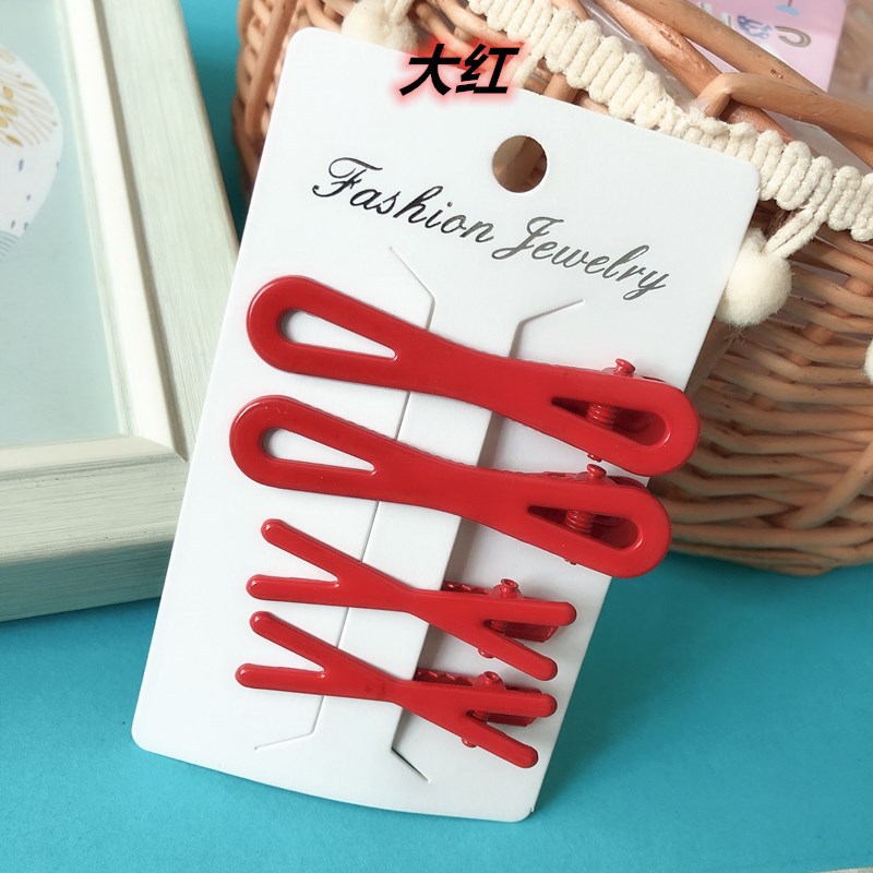 Set de Pinzas de Pato Coreanas en Colores Primavera - Accesorios para Cabello Infantil con Esmalte 