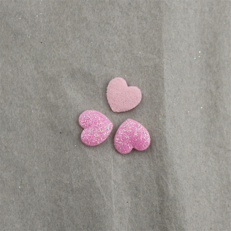 Corazones Mini Brillantes de 1cm con Purpurina - Componentes para Fabricación de Accesorios de Pelo, Calcetines, Juguetes de Peluche y Manualidades - Proveedor Mayorista