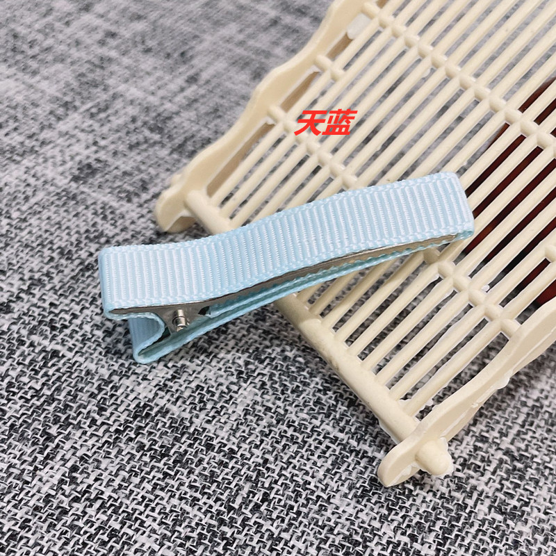 Pinzas de Pato con Moño para Niñas - Mayorista de Accesorios para el Cabello (Tira de Tela Completa, Doble Horquilla)