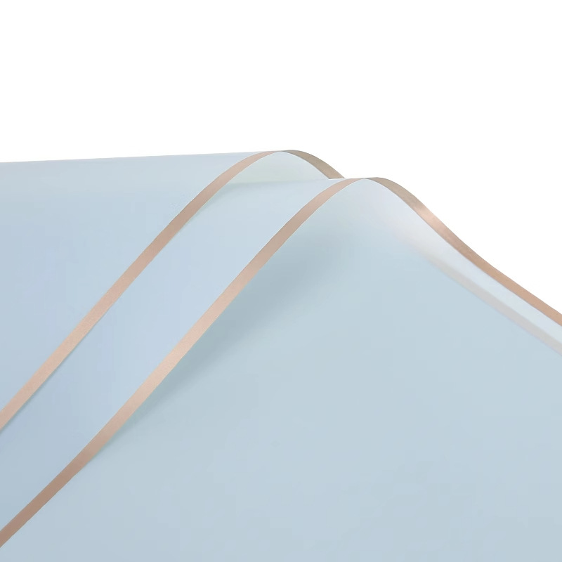 Film Translúcido para Envolver Flores con Borde Dorado - Papel Impermeable de Alta Gama para Bouquets - Fabricante para Venta al por Mayor (Mín. 50 Unidades)