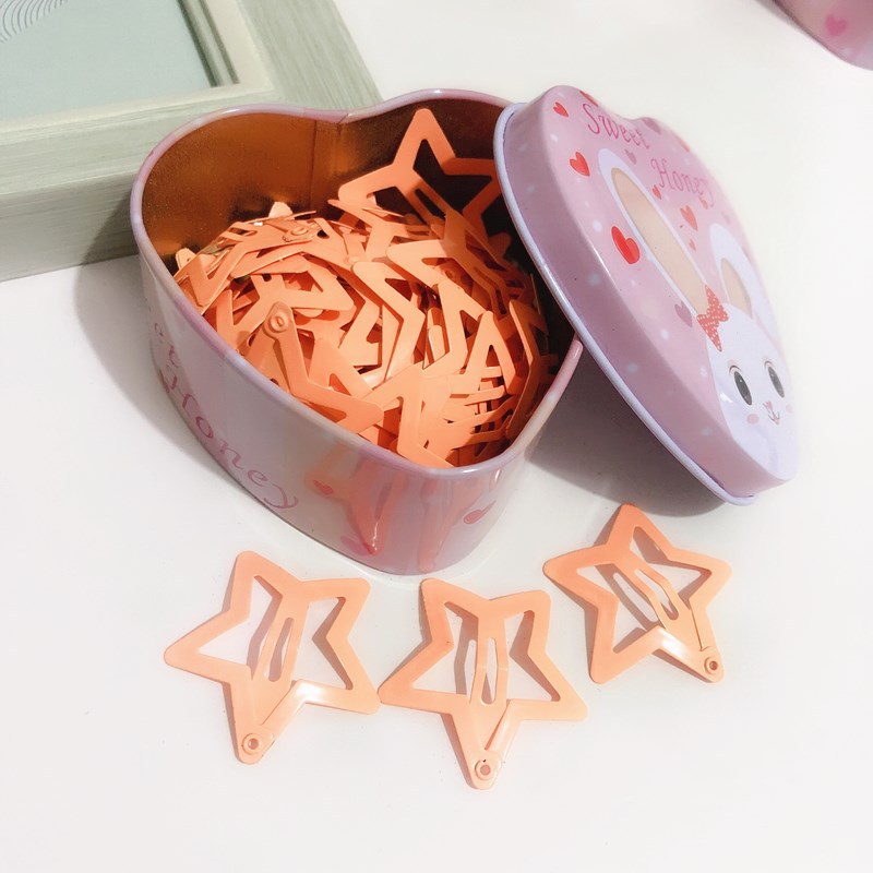 Set de 50 Broches BB Estrellados para Niños - Adorables Accesorios para Cabello Infantil de 3CM con Esmalte Seguro