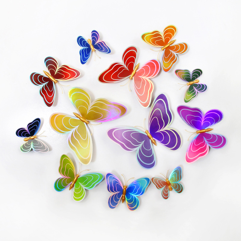Mariposas Magnéticas de PVC de Alta Definición - Diseño 3D de una Capa con Imán - Reutilizables para Decoración de Pared y Puertas de Nevera - Venta por Lotes para Mayoristas