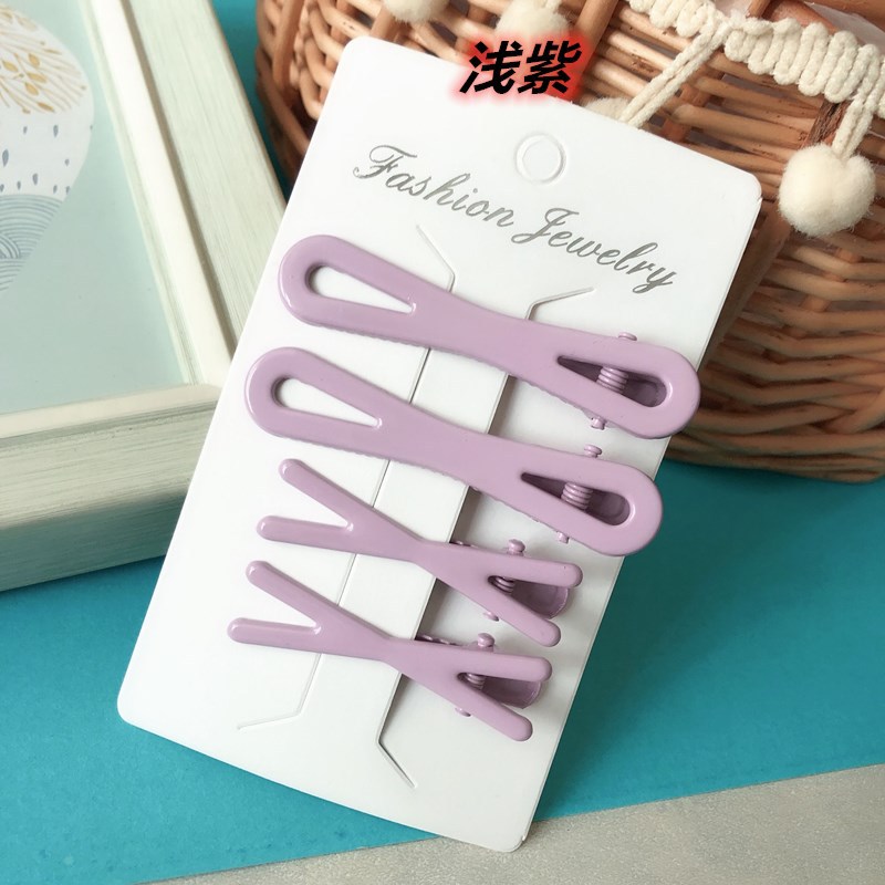 Set de Pinzas de Pato Coreanas en Colores Primavera - Accesorios para Cabello Infantil con Esmalte 