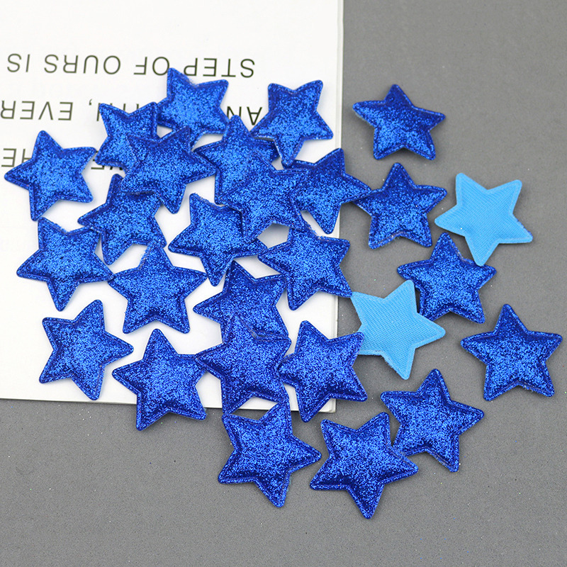 Estrellas de Oropel de 3.6cm con Purpurina - Componentes para Fabricación de Accesorios de Pelo, Ropa y Manualidades - Proveedor Mayorista