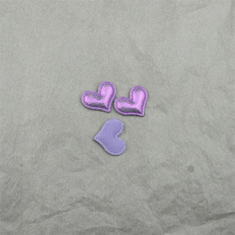 Corazones de Pana Brillante de 2.5cm con Estampado - Componentes para Fabricación de Accesorios de Pelo y Manualidades - Proveedor Mayorista