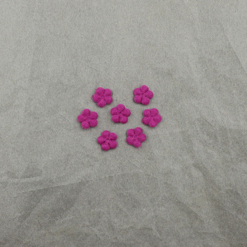 Flores Mini de Fieltro de 1cm - Componentes de Precisión para Fabricación de Accesorios de Pelo, Ropa, Calzado y Manualidades - Proveedor Mayorista
