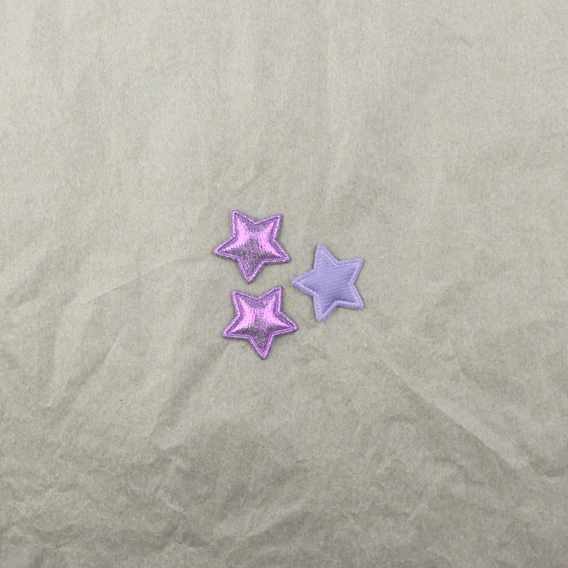Estrellas de Pana Brillante de 2.5cm - Componentes para Fabricación de Accesorios de Pelo, Ropa y Manualidades - Proveedor Mayorista