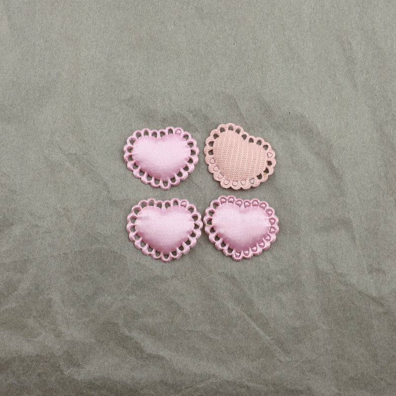 Corazones de Encaje Calado de 2.9cm - Componentes para Fabricación de Accesorios de Pelo, Ropa de Muñecas y Manualidades - Proveedor Mayorista 