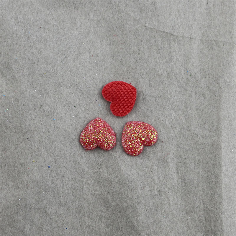 Corazones Mini Brillantes de 1cm con Purpurina - Componentes para Fabricación de Accesorios de Pelo, Calcetines, Juguetes de Peluche y Manualidades - Proveedor Mayorista