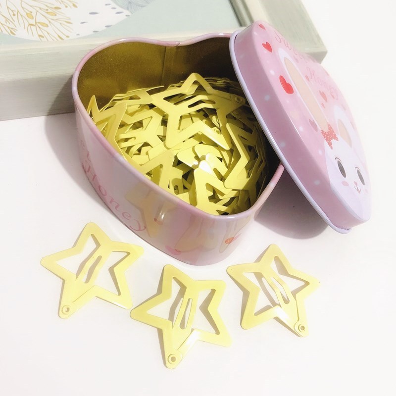 Set de 50 Broches BB Estrellados para Niños - Adorables Accesorios para Cabello Infantil de 3CM con Esmalte Seguro