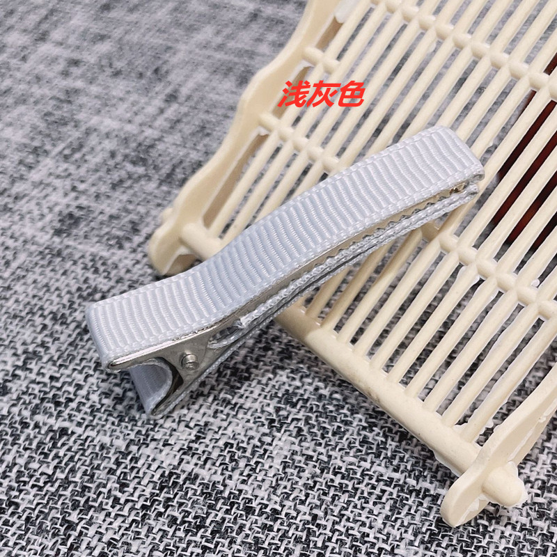 Pinzas de Pato con Moño para Niñas - Mayorista de Accesorios para el Cabello (Tira de Tela Completa, Doble Horquilla)