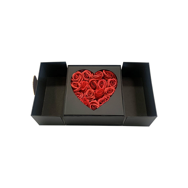 Caja de Flores Circular de 3 Niveles de Felpa Premium con Tapa Dorada Olipai - Para Arreglos Florales y Regalos Corporativos de Lujo - Venta al por Mayor para Importadores