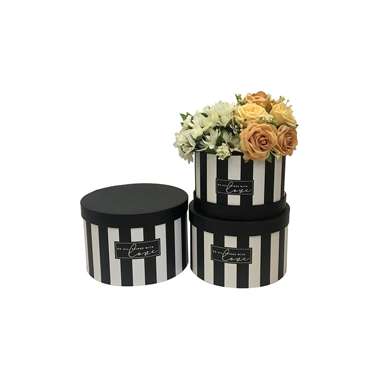 Juego de 3 Cubos para Flores con Diseño a Rayas | Moderno y Elegante | EN STOCK | Para Mayoristas y Floristerías