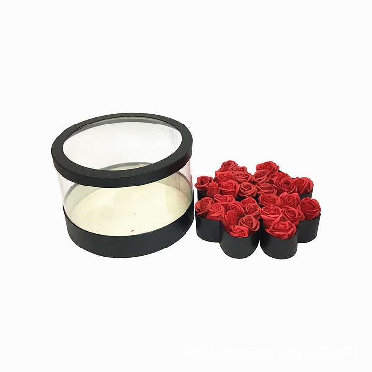 Set de Caja de Flores de Trébol de PVC y Cubo Redondo con Forma de Corazón | Combinación Moderna | Para Mayoristas