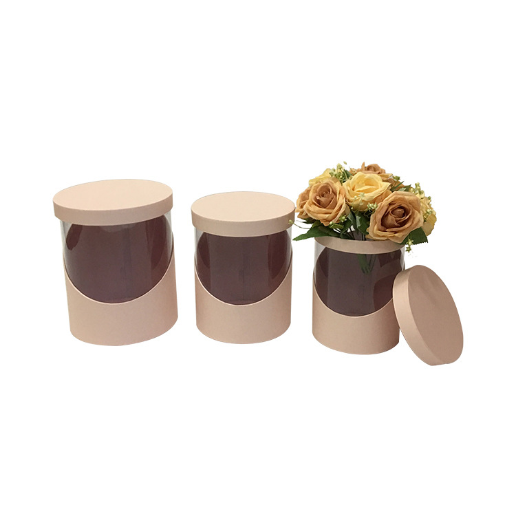 Juego de 3 Cubos Redondos Transparentes de PVC | Diseño Minimalista | Para Mayoristas