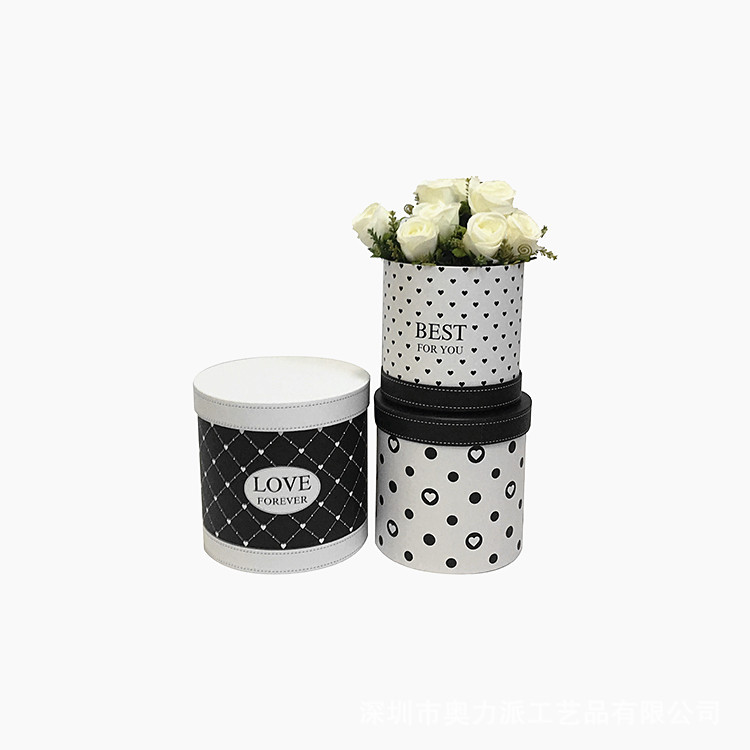 Juego de 3 Cubos Redondos en Blanco y Negro | Diseño Moderno | EN STOCK | Para Mayoristas