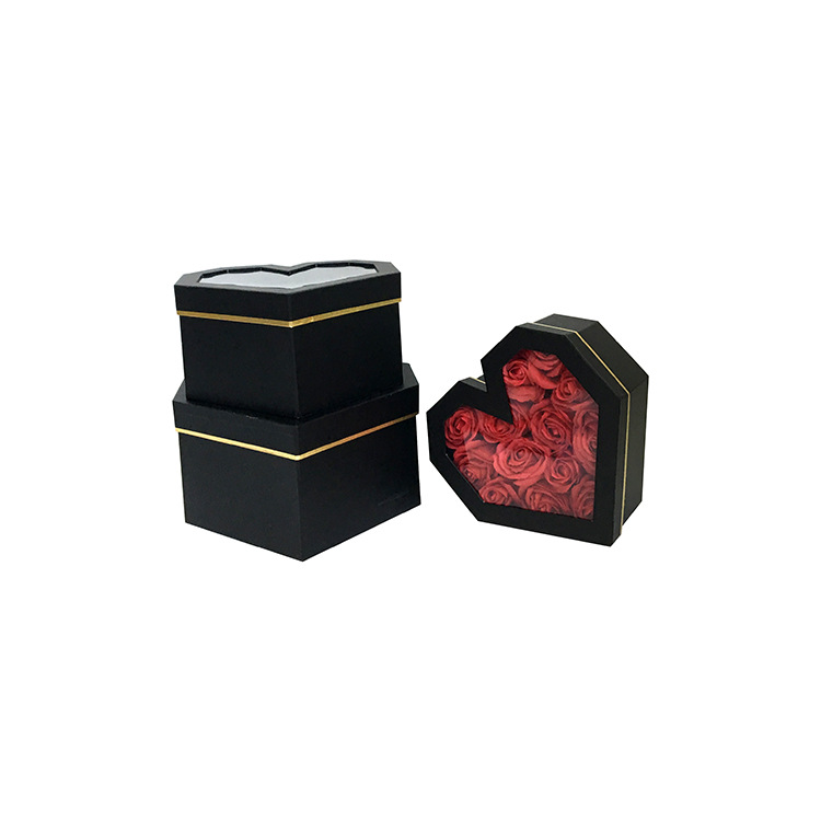 Juego de 3 Cajas Corazón con Ventana | EN STOCK | Para Mayoristas