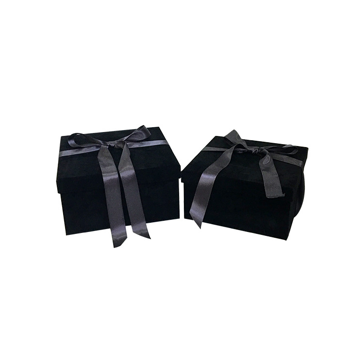 Juego de 2 Cajas Cuadradas de Felpa en Color Sólido | EN STOCK | Para Mayoristas