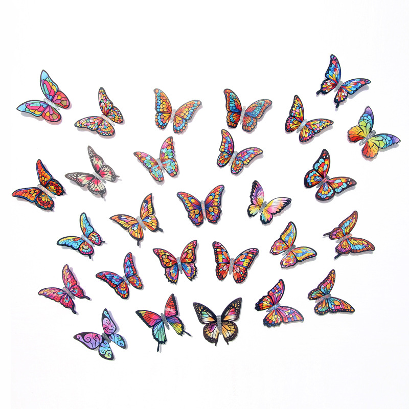 Lote de 27 Unidades de Mariposas 3D para Pared - Material Seguro No Tóxico y Colores Brillantes - Decoración para Habitación Infantil, Guarderías y Más - Venta al por Mayor