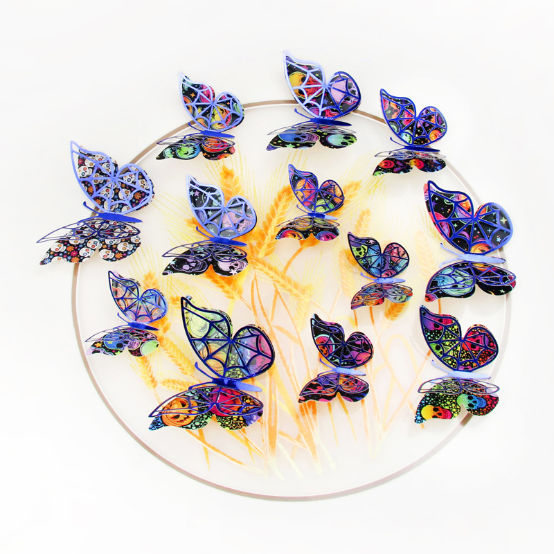 Mariposas 3D para Halloween de Amazon FBA - Decoración Tenebrosa para Paredes y Globos - Adhesivos de PVC para Fiestas Temáticas y Mayoristas de Temporada