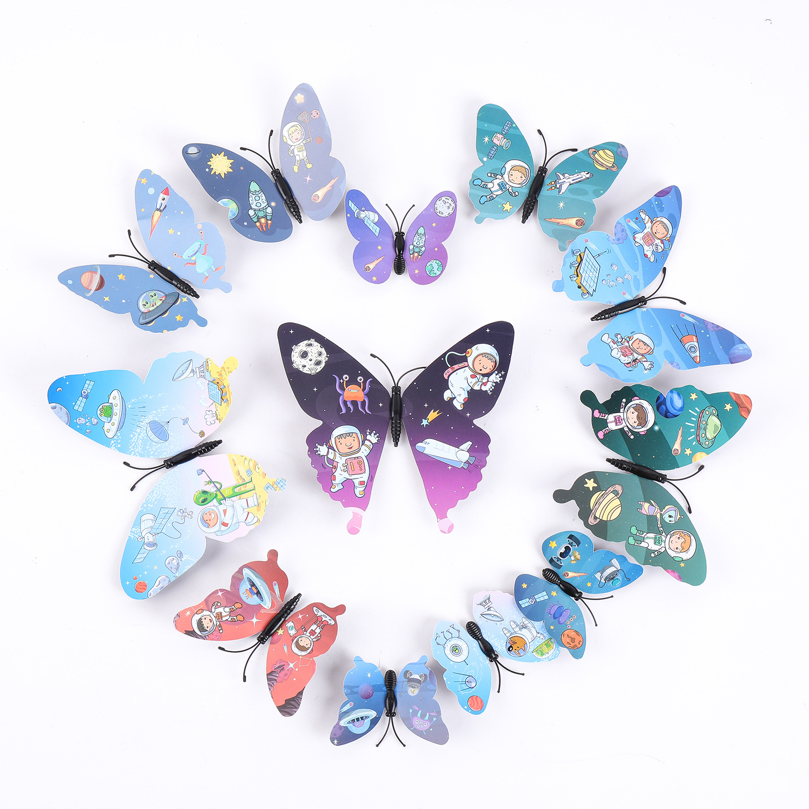 Mariposas 3D para Habitación Infantil - Decoración de Pared con Diseño de Juguete - Adhesivos Seguros para Niños y Mayoristas - Set de Mariposas para Cuarto de Niños