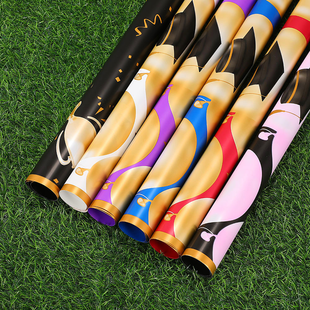 Papel para Flores 'Nosa' con Borde Dorado - Estilo Europeo/Americano Moderno - Papel Impermeable de Lujo para Floristerías y Eventos - Venta al por Mayor