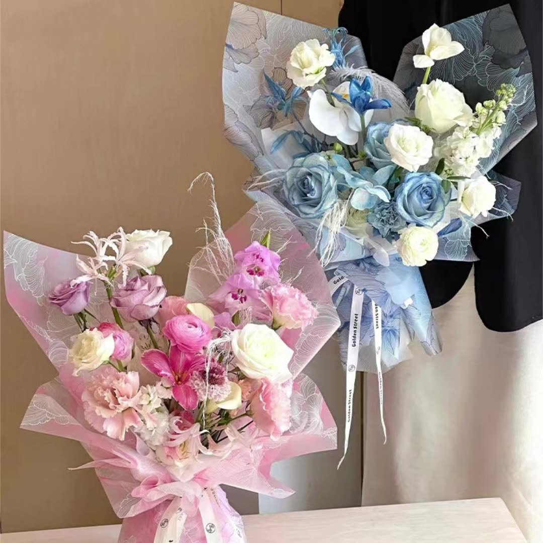 Papel para Flores con Diseño Holográfico/Láser - Efecto Brillante y Atmosférico para San Valentín - Ideal para Crear Bouquets de Impacto - Venta al por Mayor para Florerías