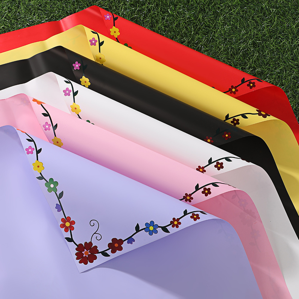 Papel para Flores con Estampado de Flores Multicolor - Estilo Europeo Elegante (Tipo Ouya) - Papel Impermeable Extra Grueso - Fabricante de Exportación para Venta al por Mayor